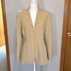 Vintage Cache zip khaki blazer‎ size 8 BIN B